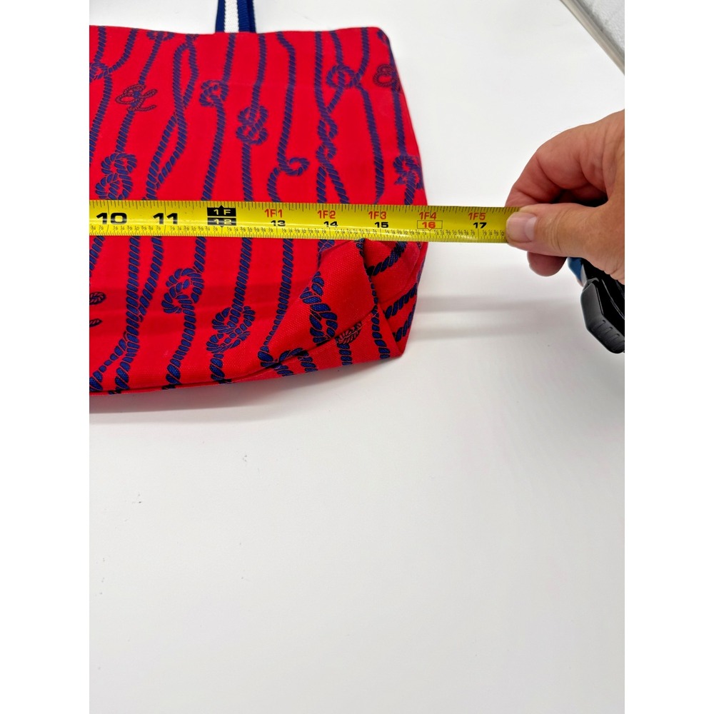 Estee Lauder Nautical Tote Bag Set of 2 – Red & Navy Rope Print Beach Bags - Picture 5 of 13